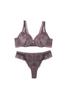 【Thong】Rose Veil Bra Set