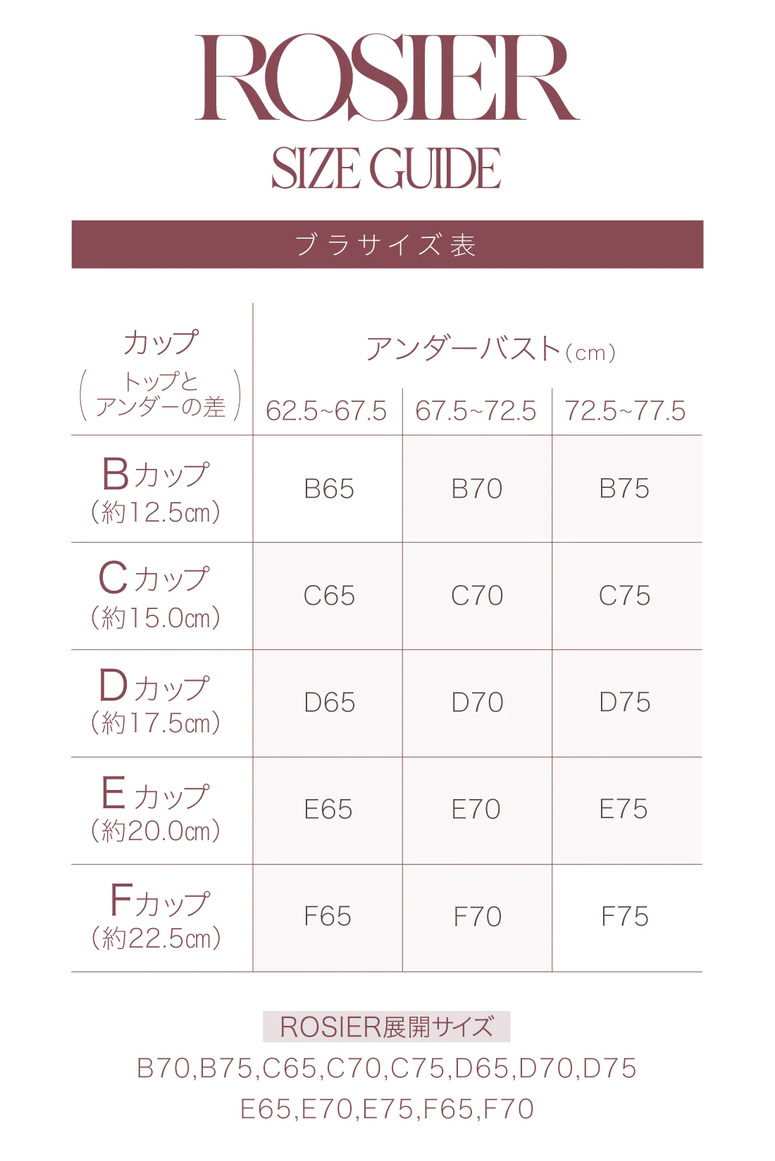 Everyday Essential Strapless Bra ズレないストラップレスブラ ノンワイヤー シームレス サイズ対応表