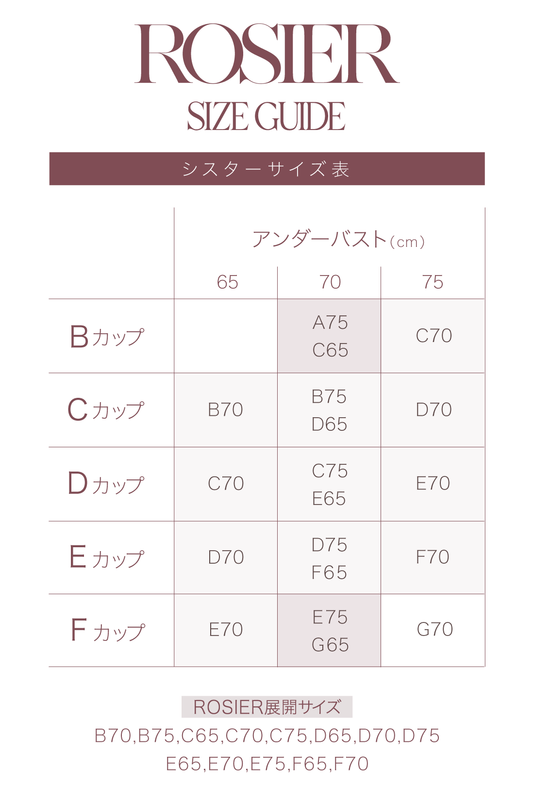 Everyday Essential Bra 楽なのに盛れる シームレスノンワイヤーブラ シスターサイズ対応表