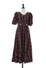 Checked Jacquard Volume Sleeve Dress