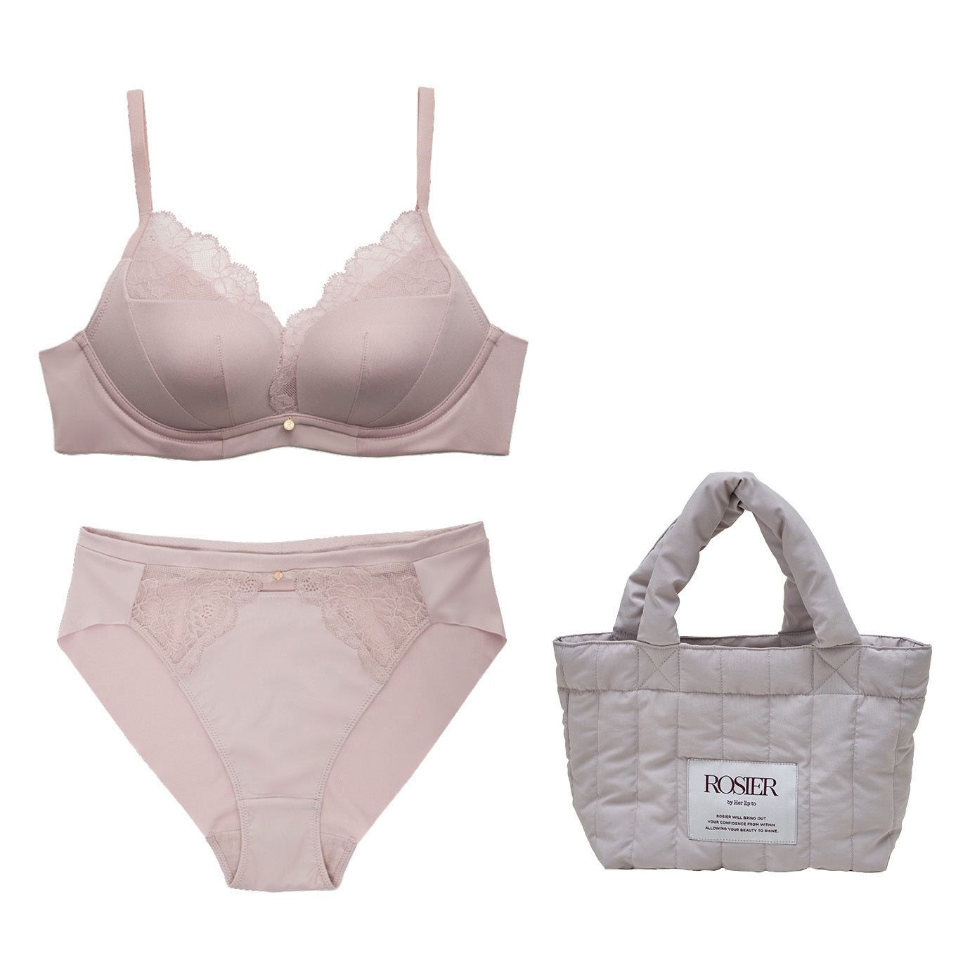 【nude rose】ROSIER Padded Tote Set