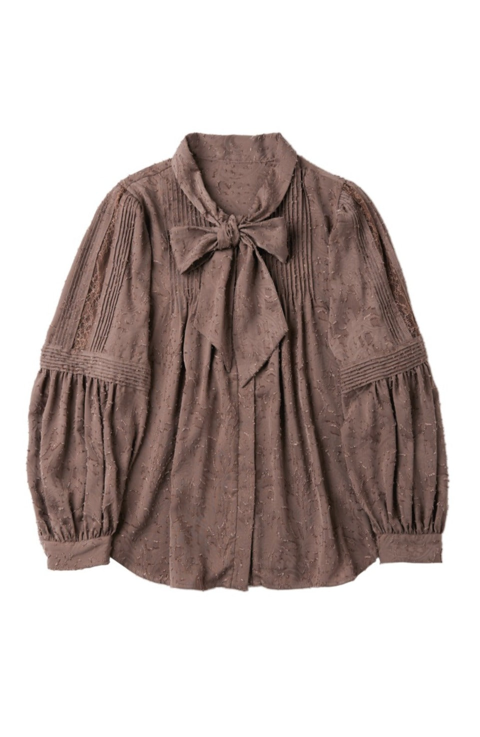 Bow-Tie Lace Trimming Blouse