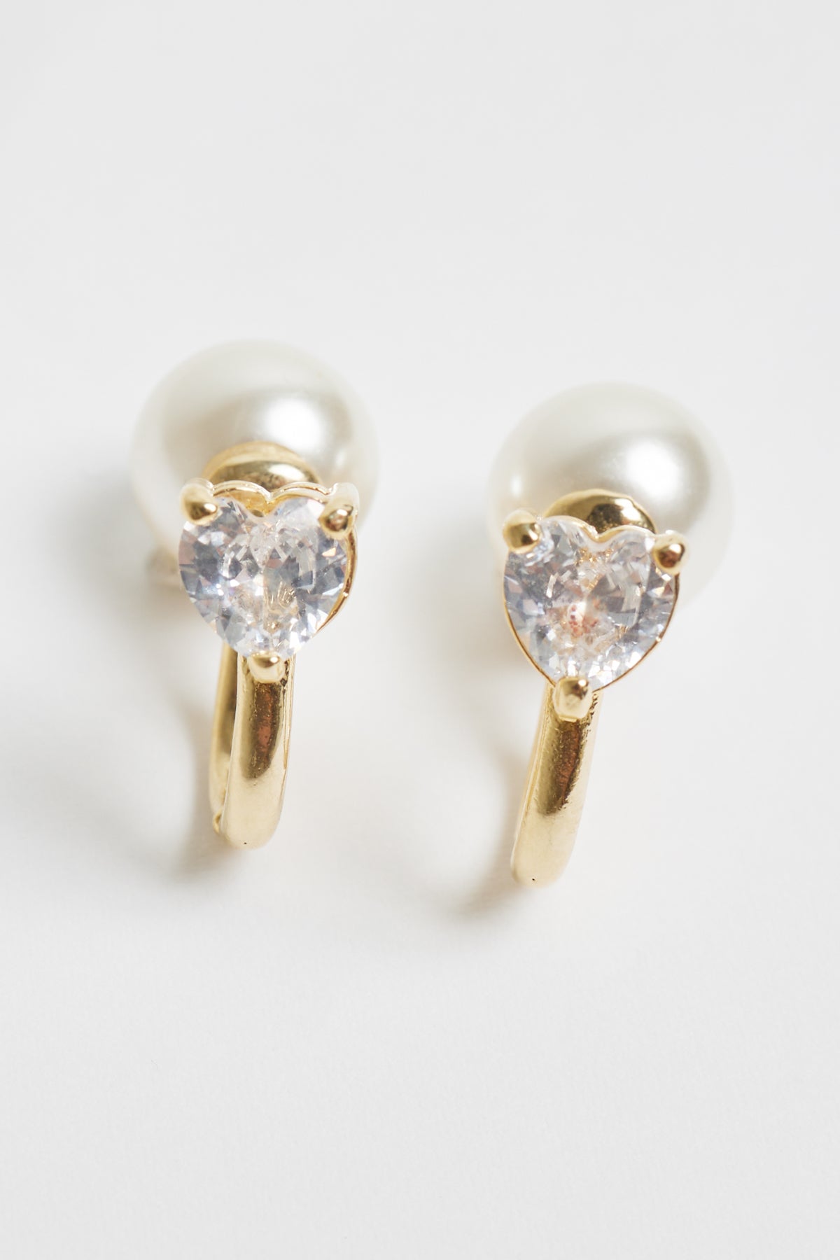 Heart Shape Crystal Double Face Pierces