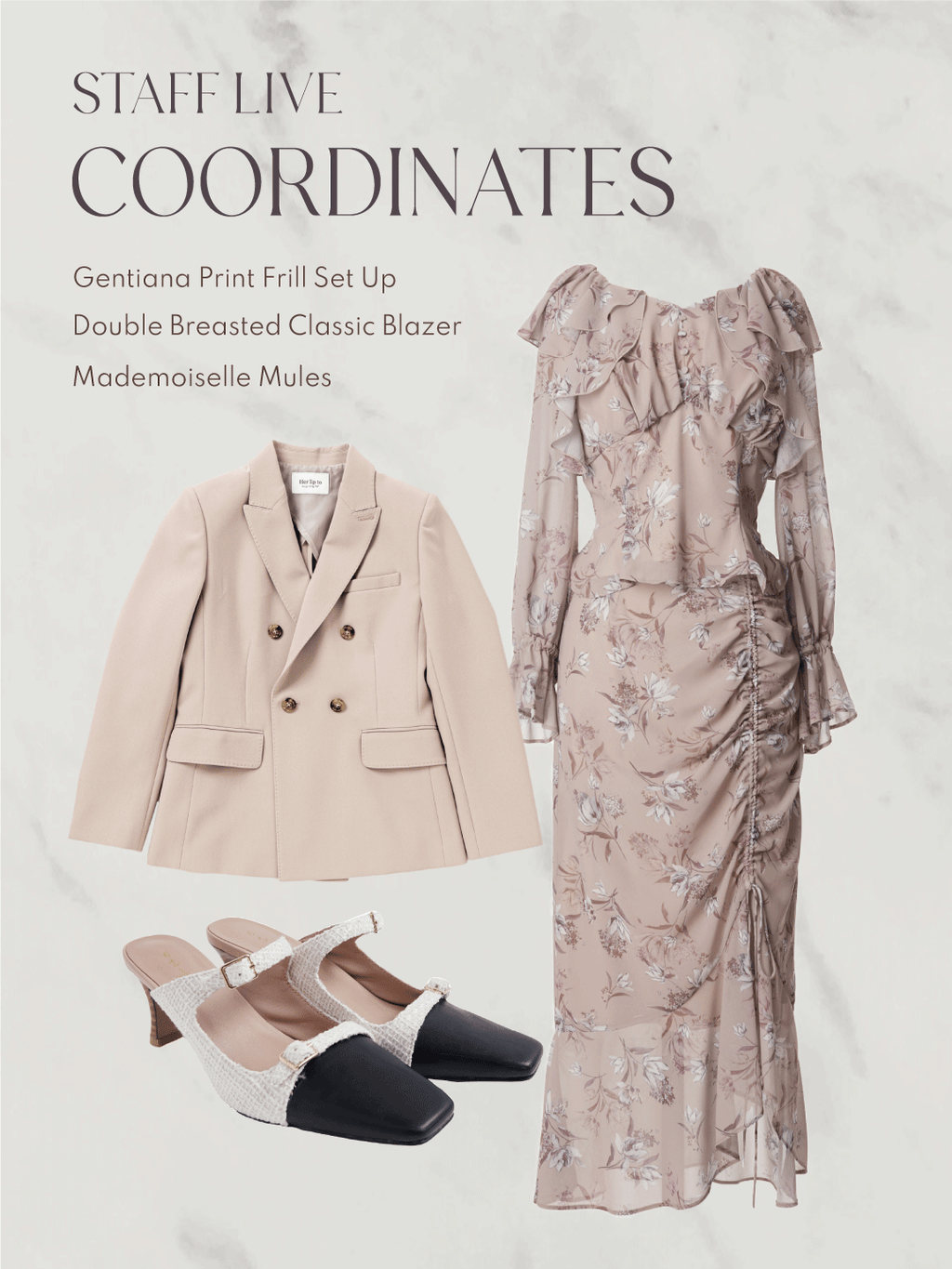 ブリヤンテス・レッド herlipto Gentiana Print Frill Set Up | ccfl.ie