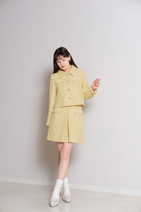 【3月中旬發送】【lemon】Shimmer Tweed Jacket