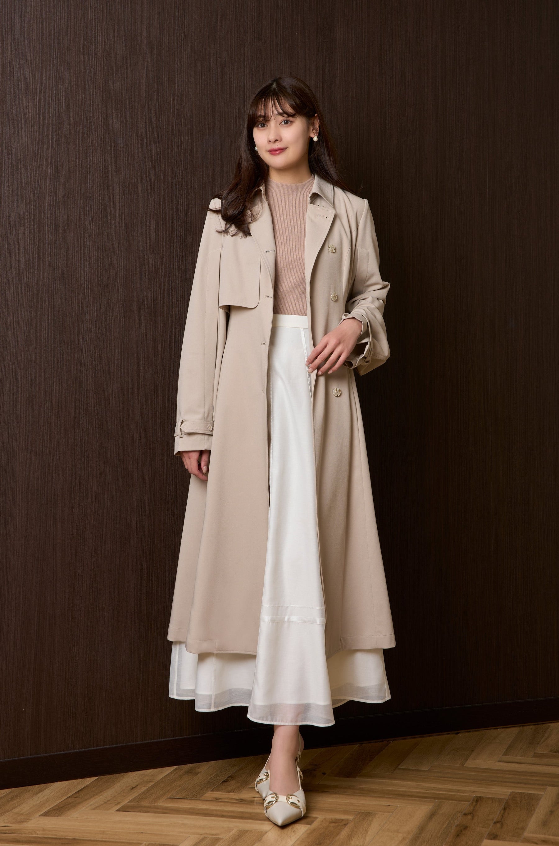 Classical Open Sleeve Trench Coat