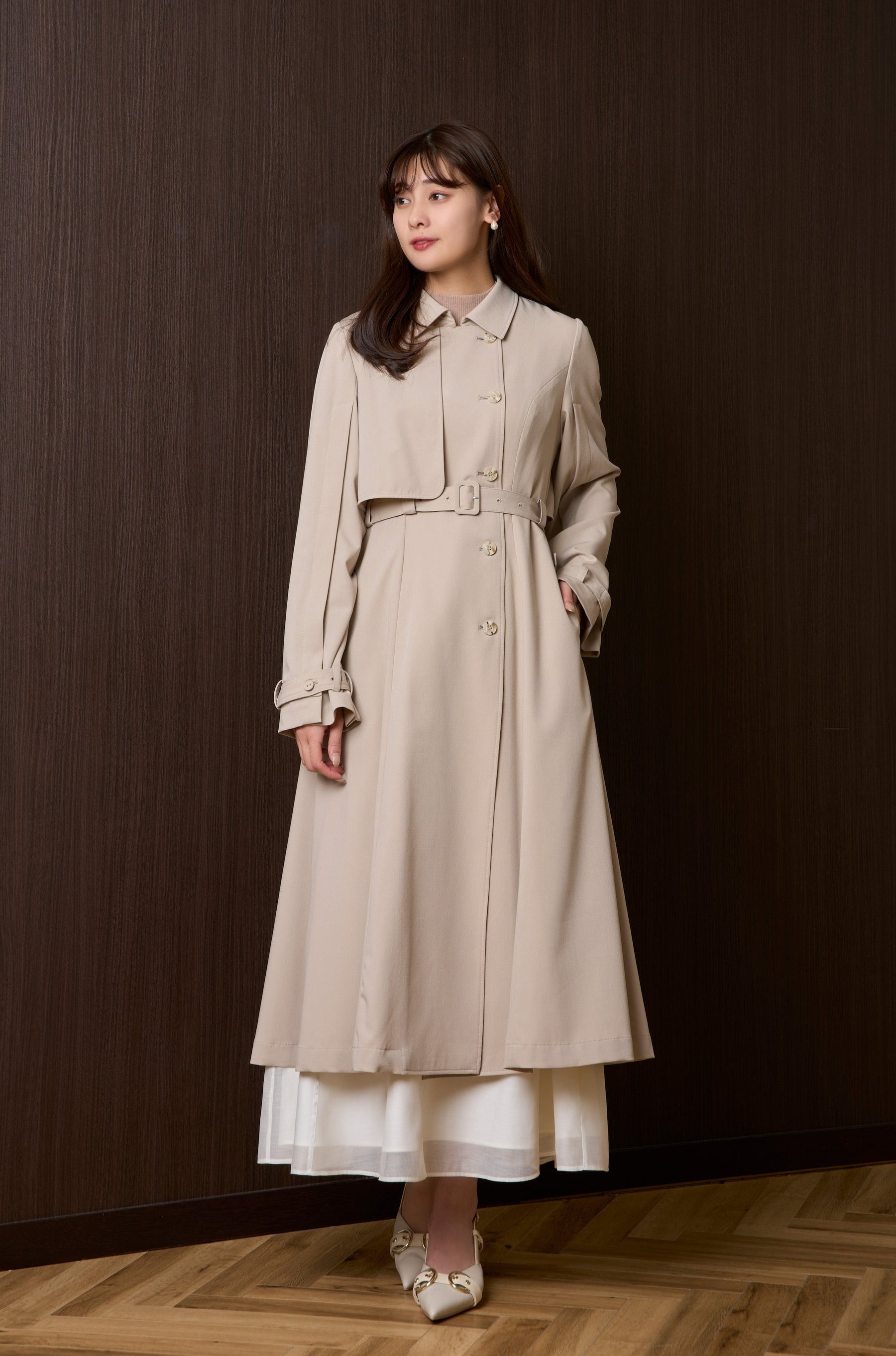 Classical Open Sleeve Trench Coat