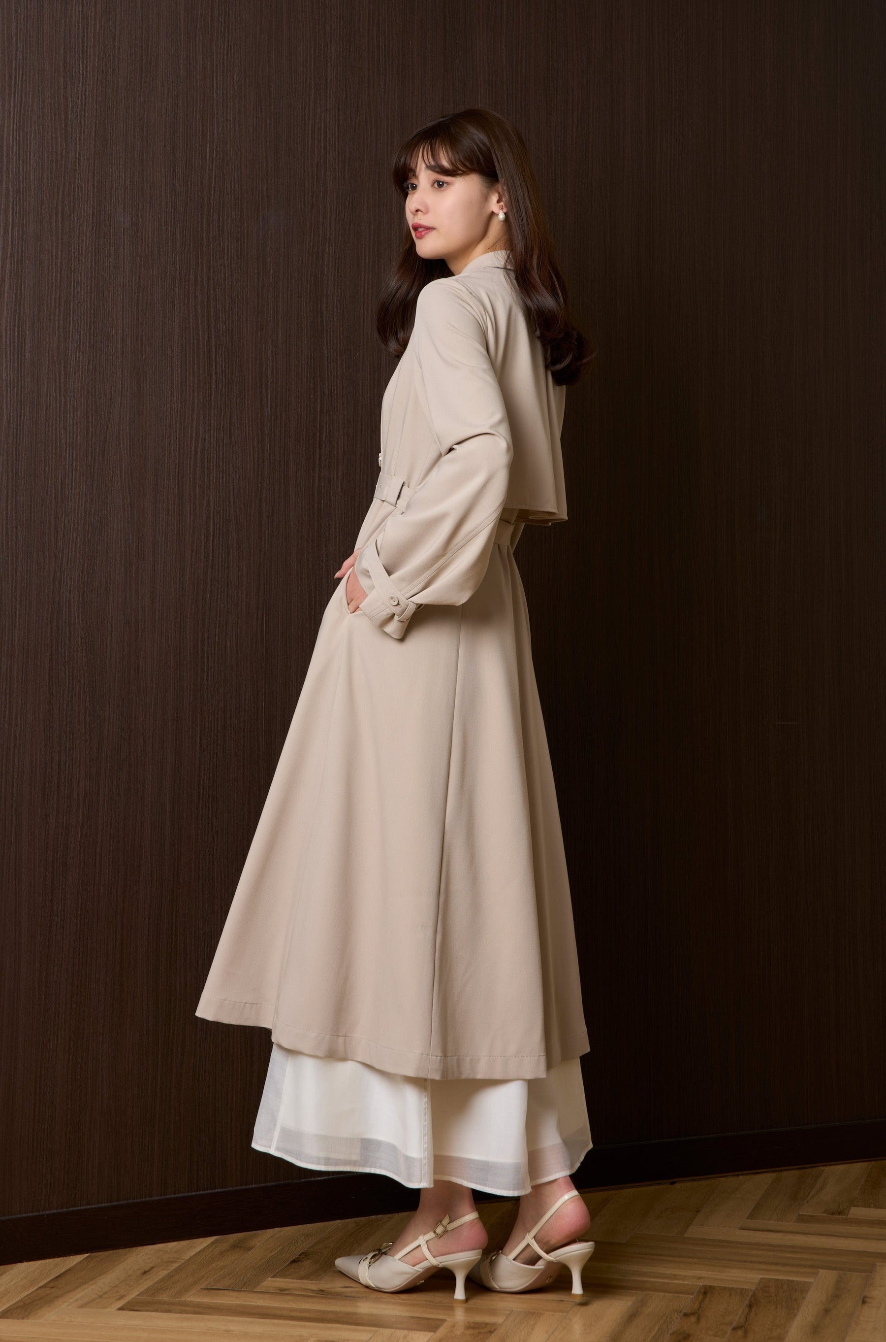 Classical Open Sleeve Trench Coat