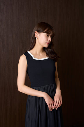 【4月下旬發送】Bicolor Knit Dress Set