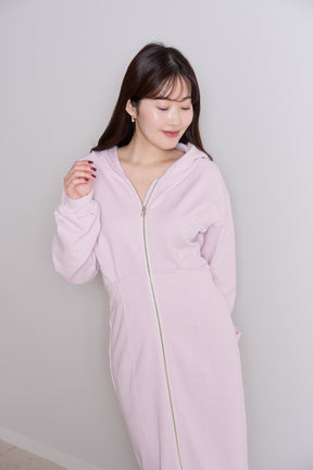 Flight Mode Zip Hoodie Dress