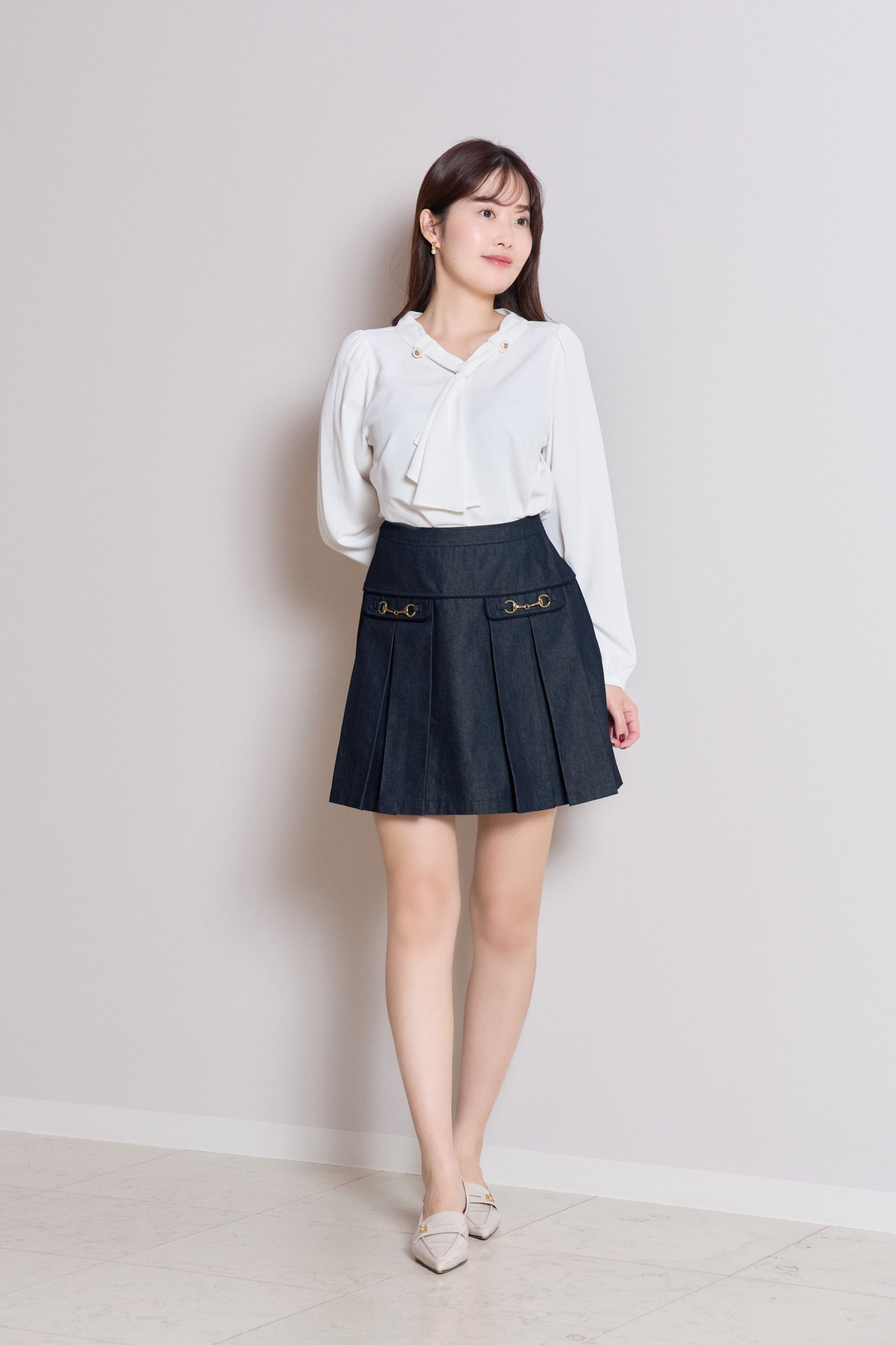 Pleated Mini Skirt