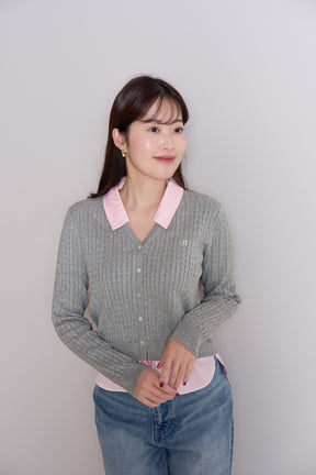 [Ships in late March] Layered Cable Knit Cardigan