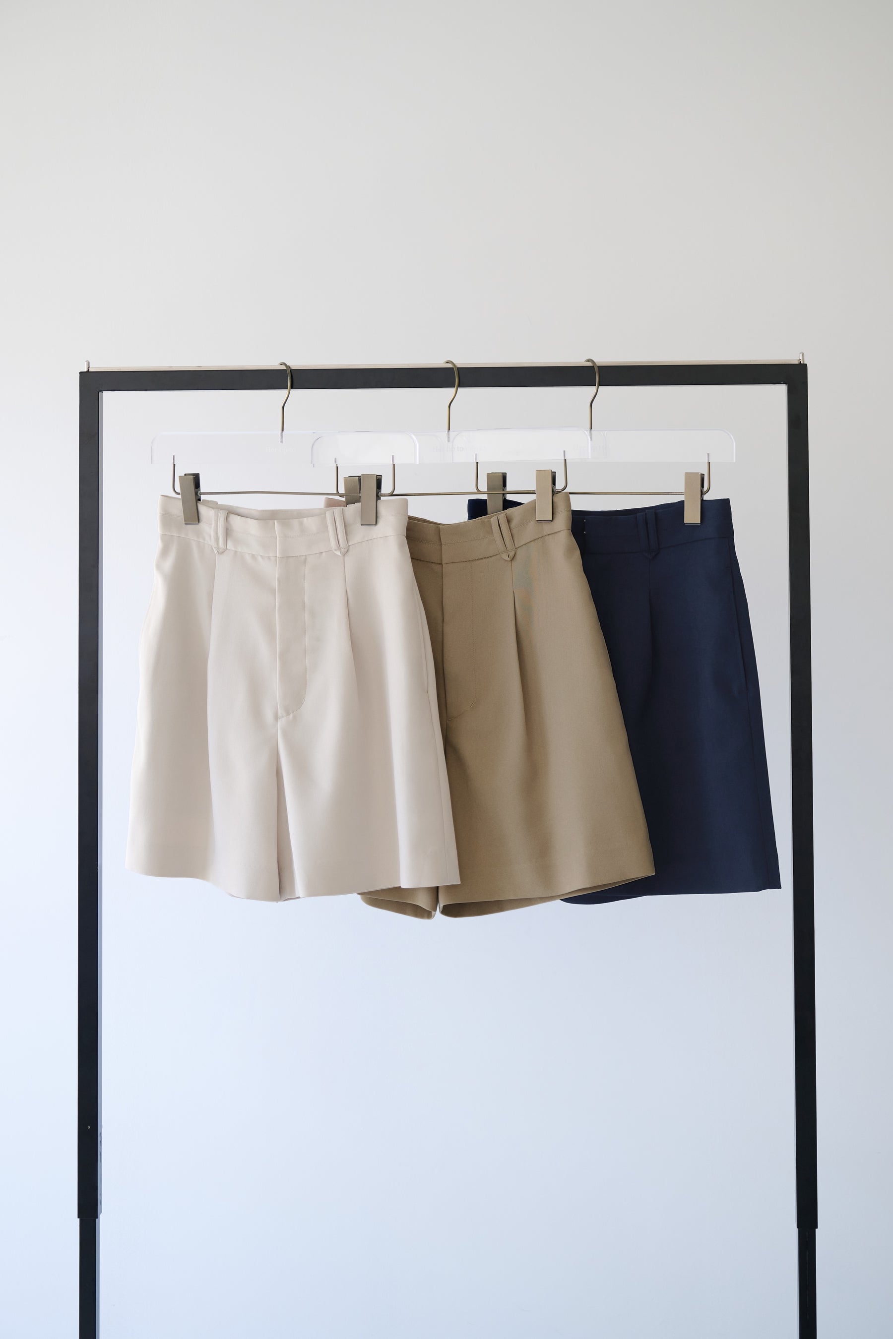 Tucked Twill Bermuda Shorts