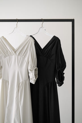 Gathered Sleeve Dress