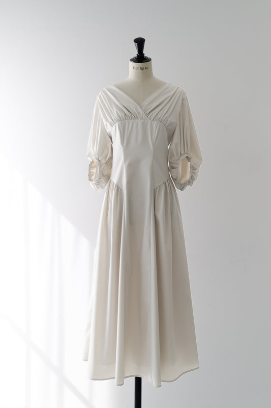 Gathered Sleeve Dress