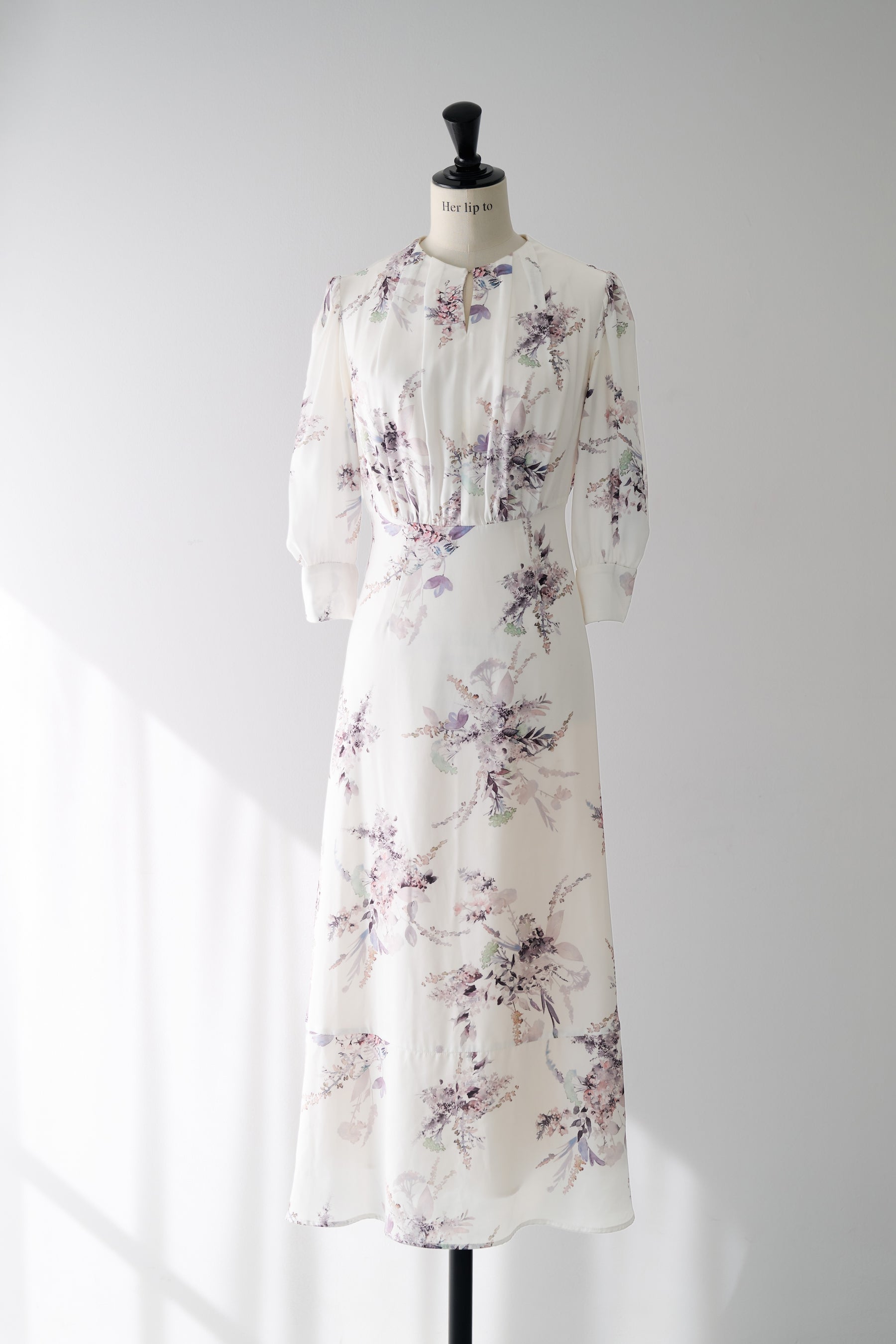 French Bouquet Puff Sleeve Dress