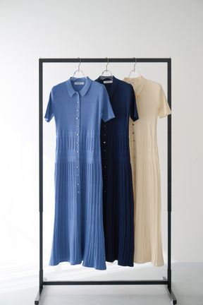 Eyelet Polo Knit Dress