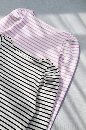 Tuck Sleeve French Stripe Top