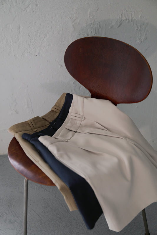 Tucked Twill Bermuda Shorts