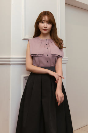 【9月中旬発送】Layered Lace Collar Blouse