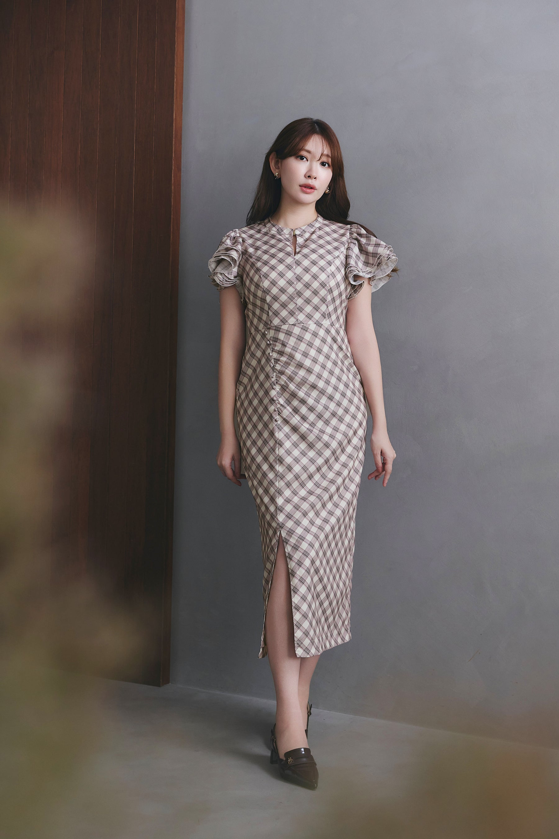 Elisa Check Dress