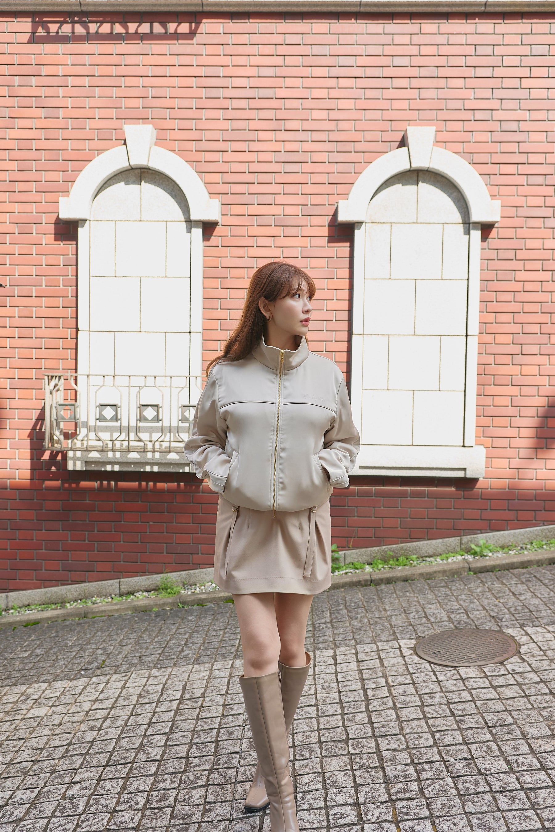 Front Zip Mini Skirt