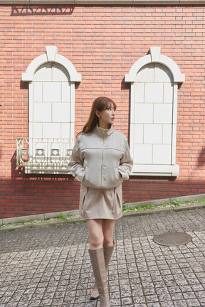 Front Zip Mini Skirt