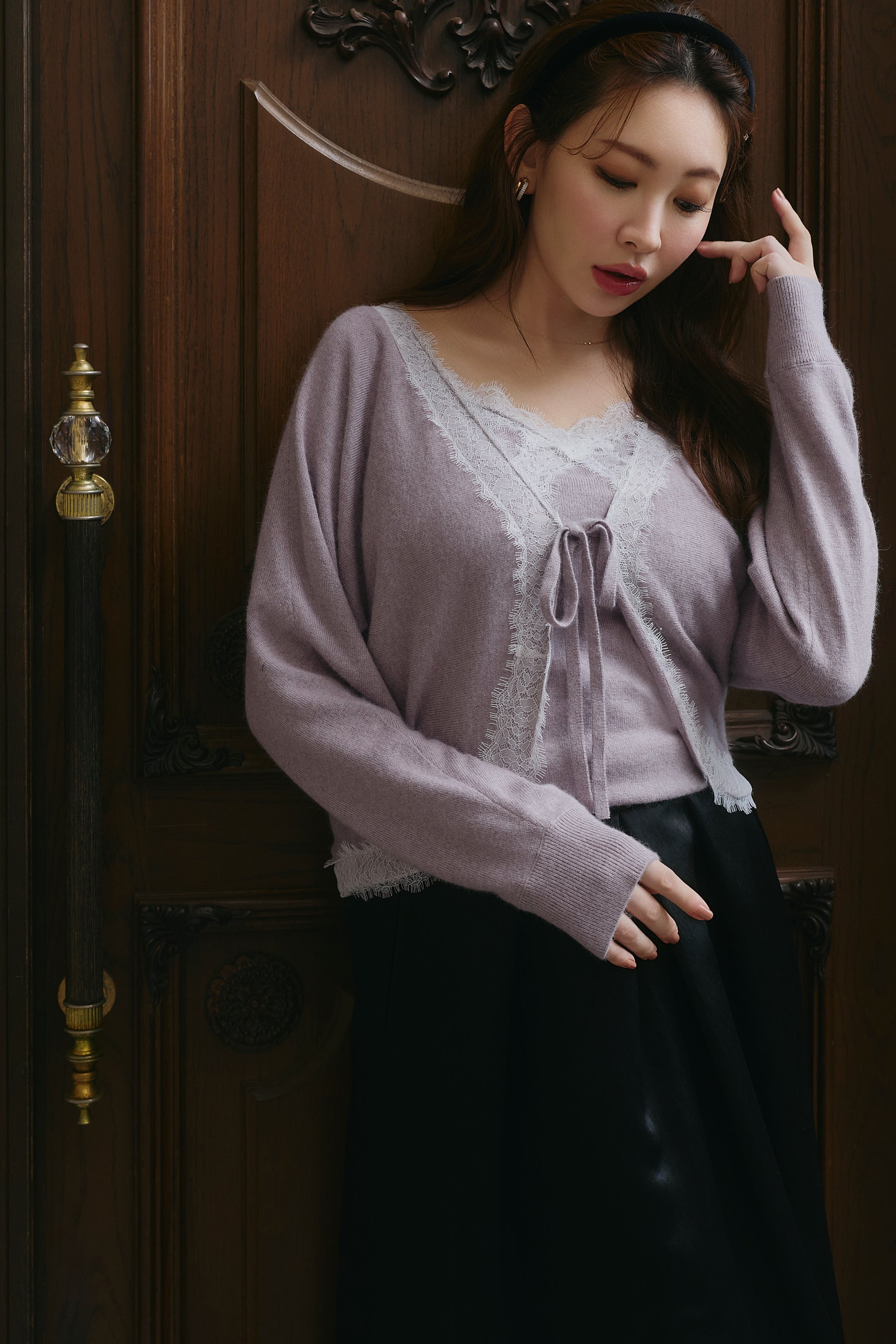 Gina Lace-Knit Ensemble