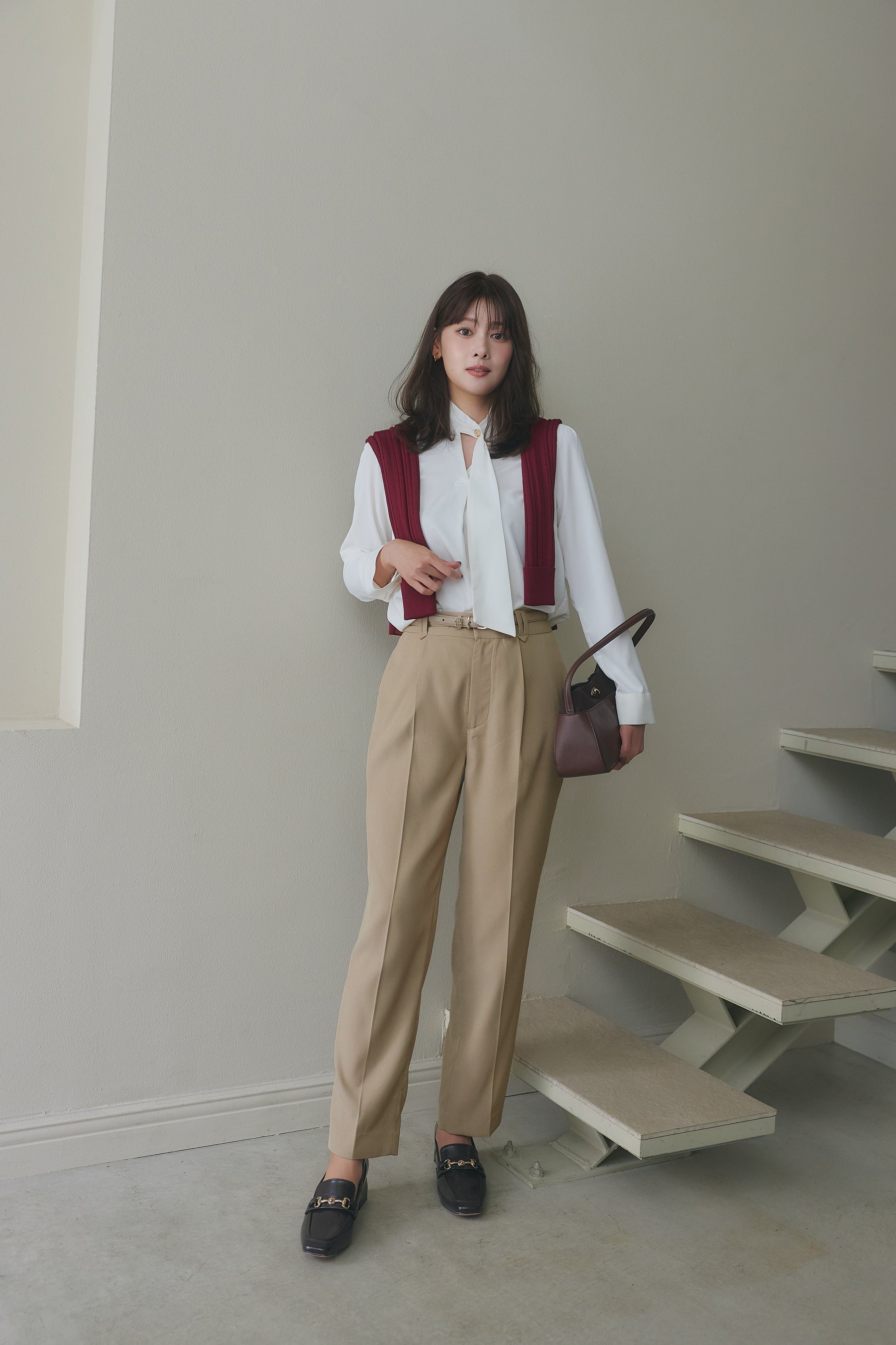 Essentia］Eyelet Knit Cardigan