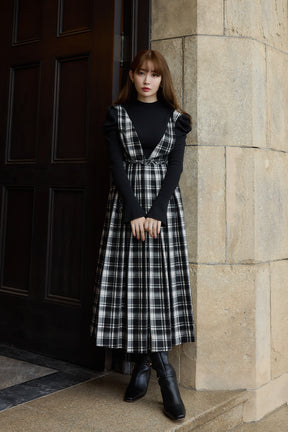 Classic Plaid Jumper Dress