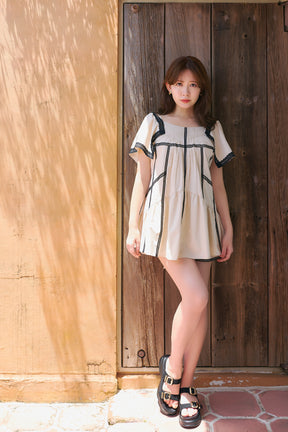 Lace-Trimmed Romper
