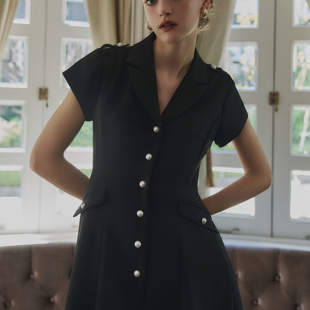 ワンピース maison herlipto Vol.1 Pearl Button Dress Vol.1 Pearl Button Dress