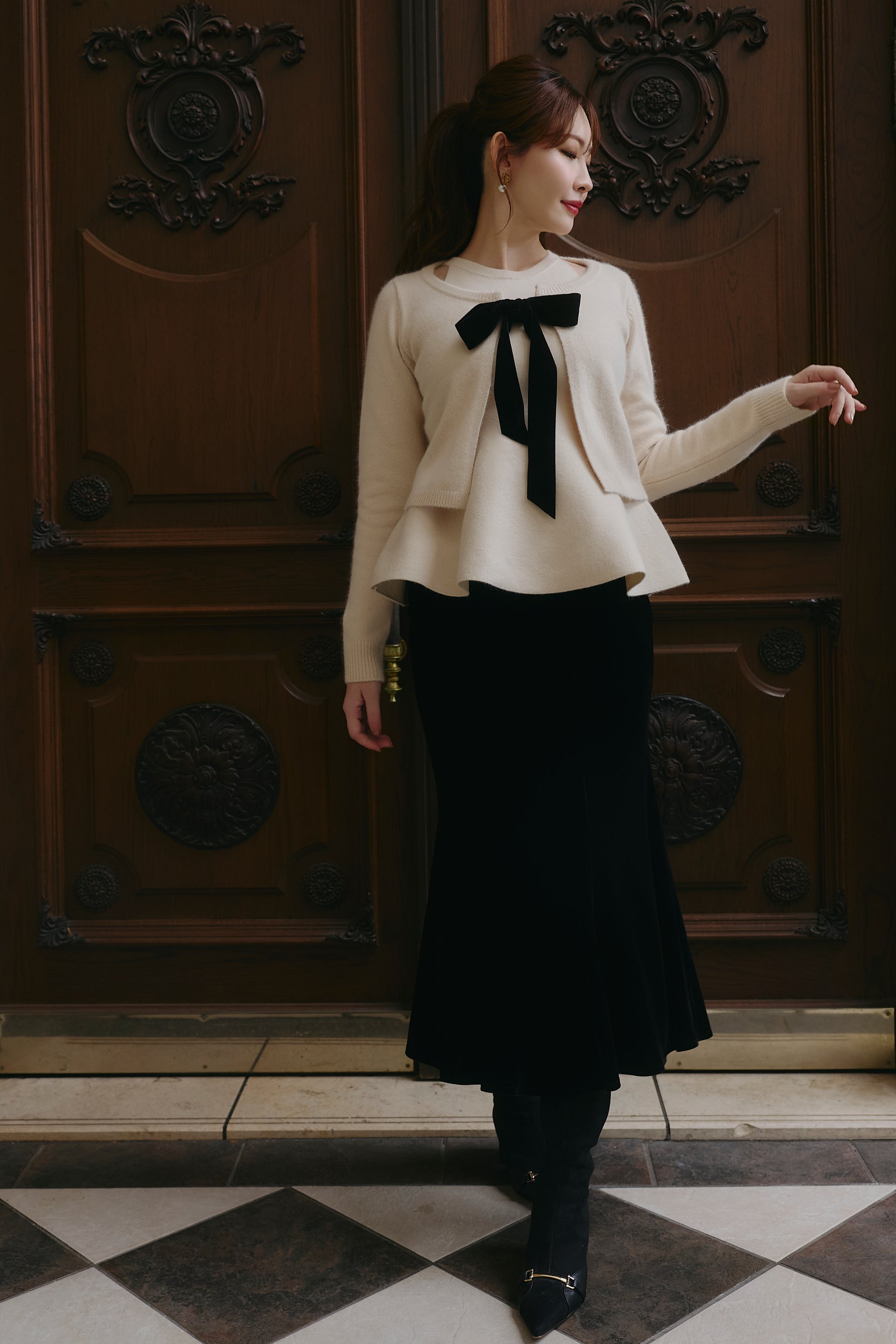 Lucille Peplum Knit Ensemble