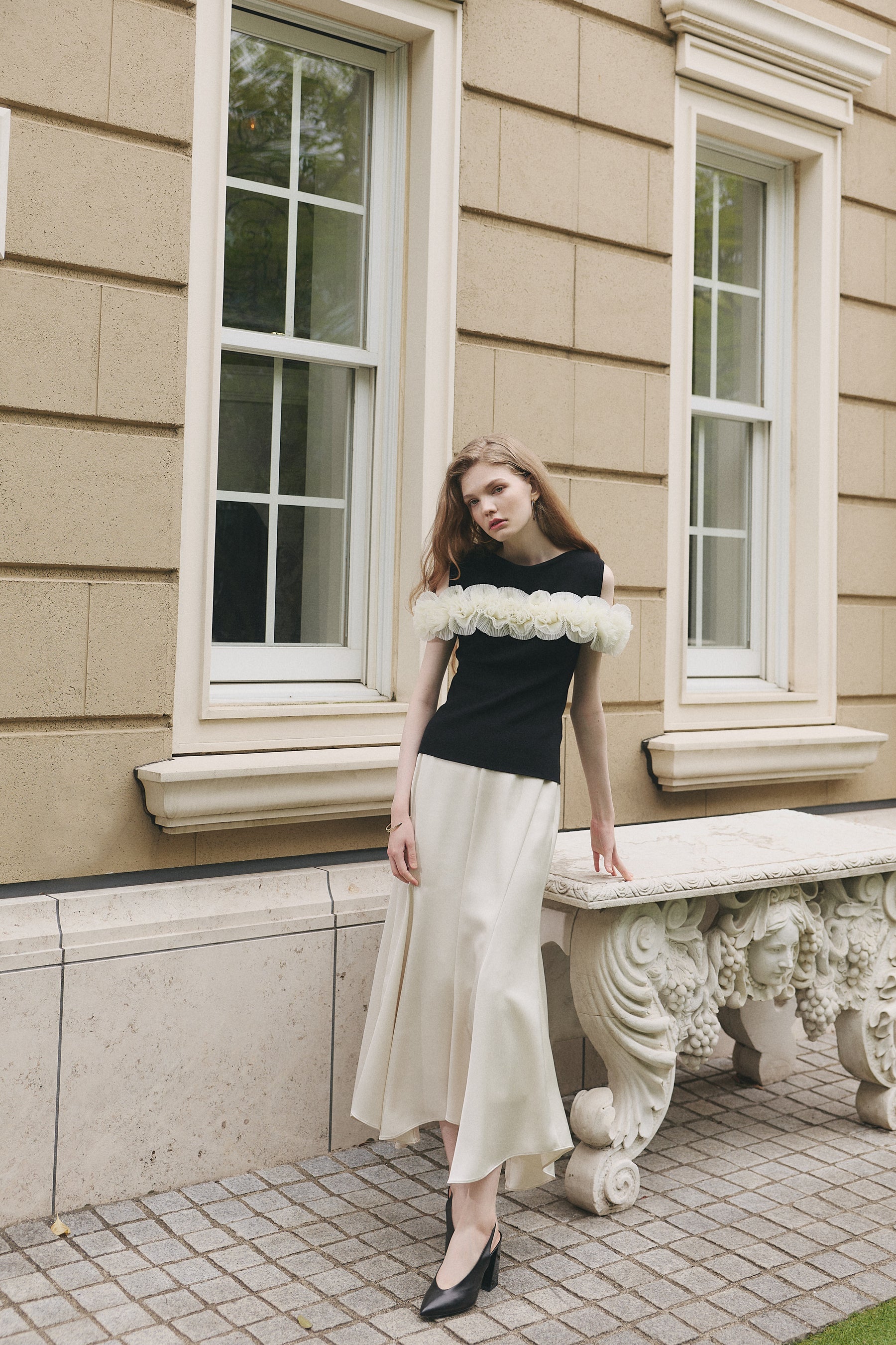 Vol.3 Petal-Cascade Knit Top
