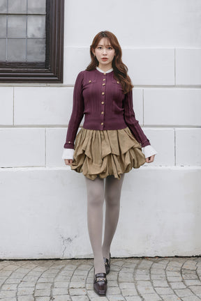 Alessia Detachable Ribbed Cardigan