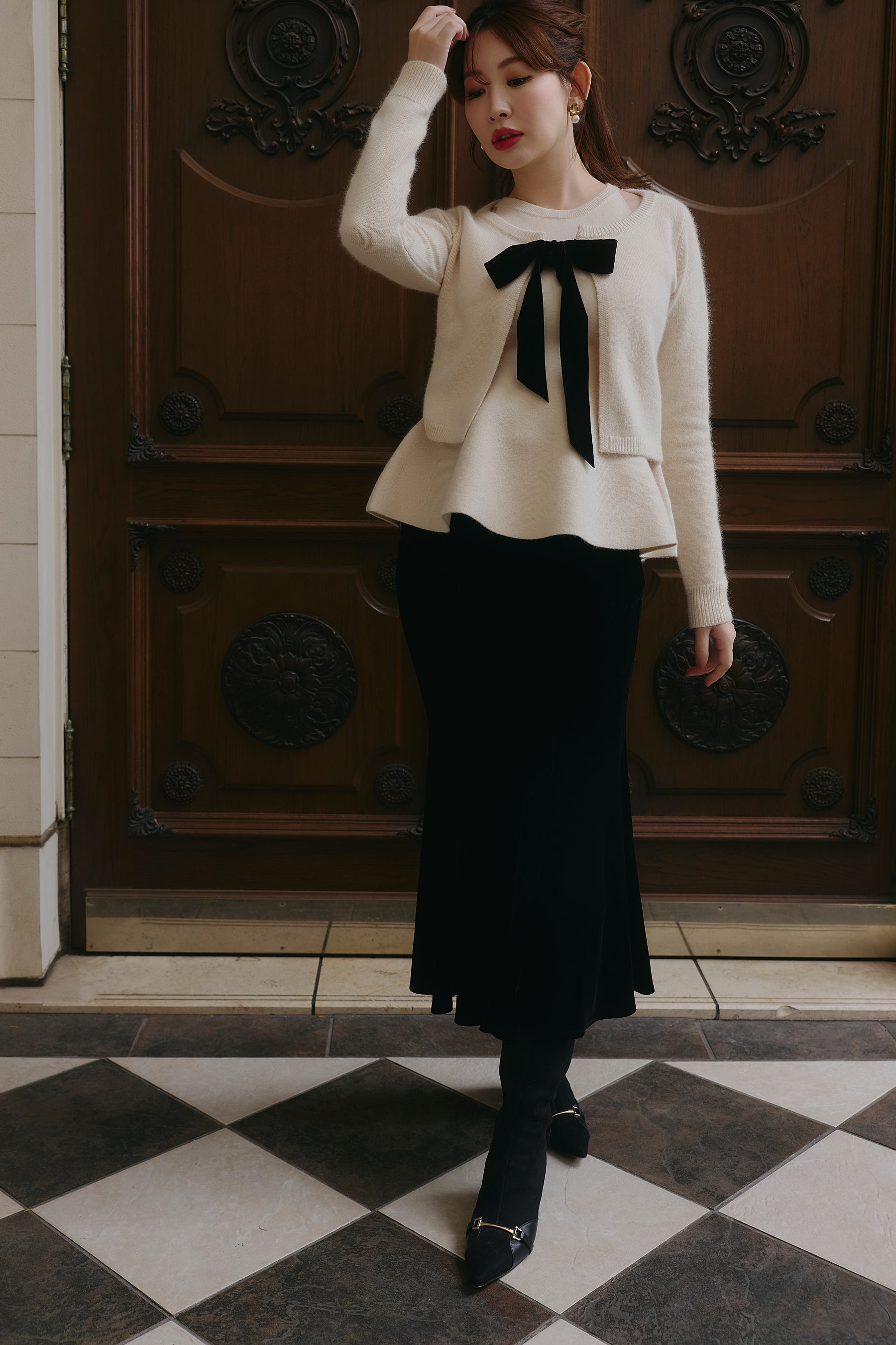 Lucille Peplum Knit Ensemble
