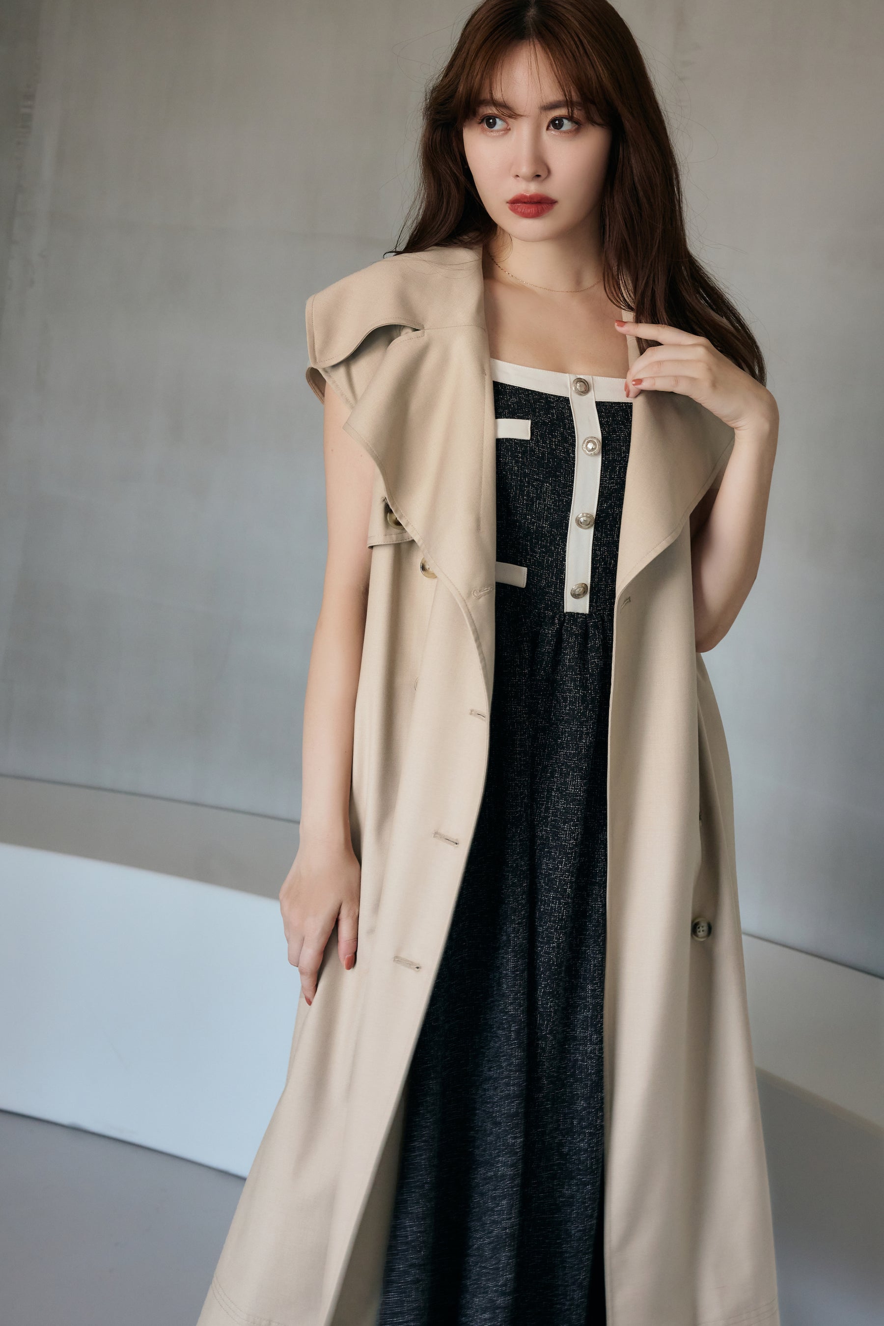 herlipto Verona Tweed Long Dress - ロングワンピース