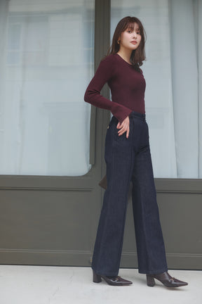 [Ships in early October]［Essentia］Essential Semi Flared Jeans