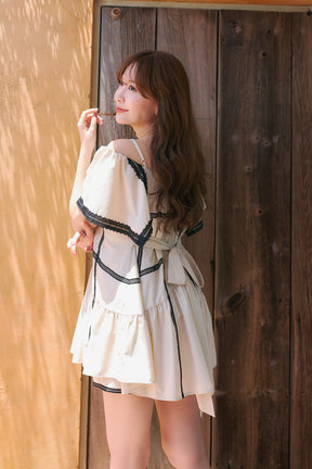 Lace-Trimmed Romper