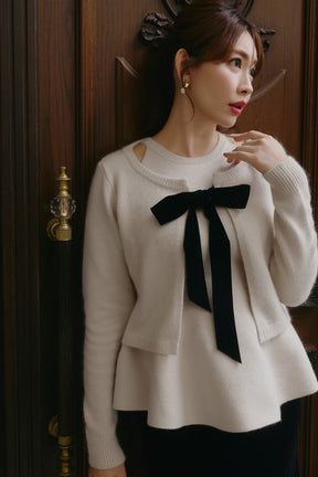 Lucille Peplum Knit Ensemble