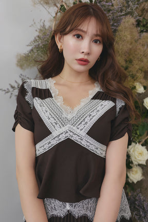 Giulia Lace Pleated Dress
