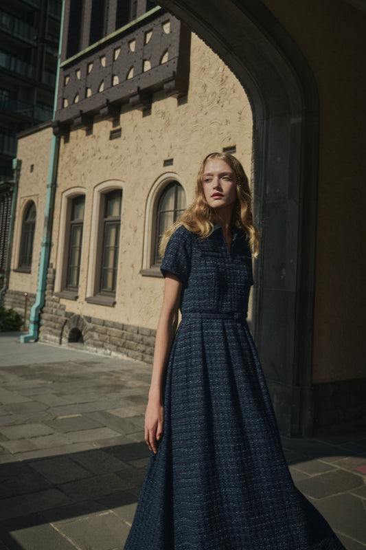 【10月下旬発送発送】Vol.1 Tweed Belted Dress