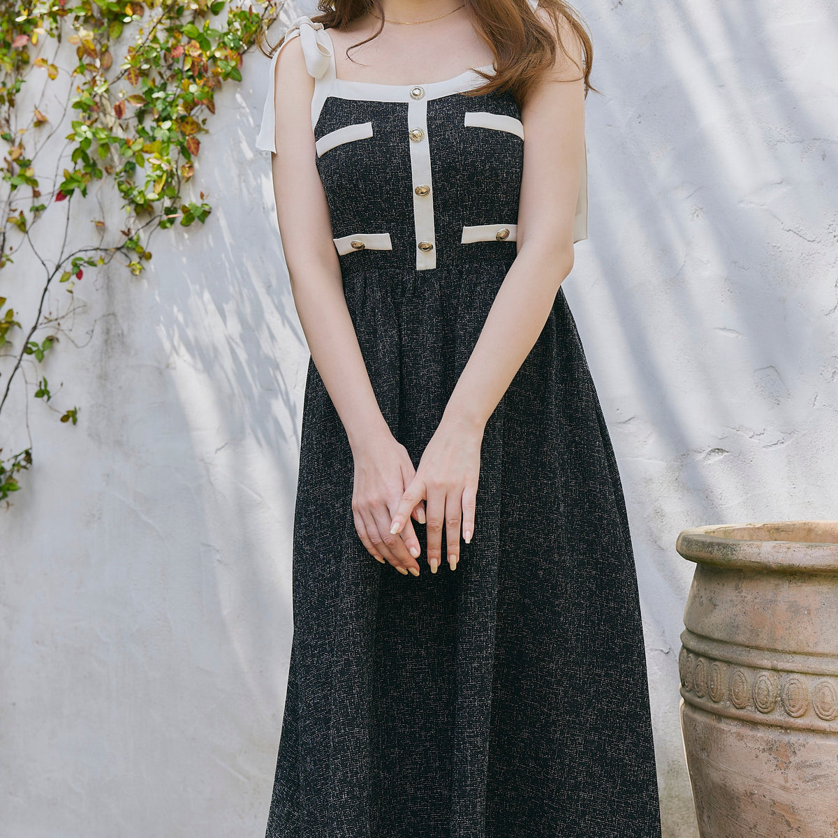 Shipping in mid-August] Verona Tweed Long Dress