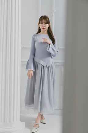 Chiffon Knit Docking Dress