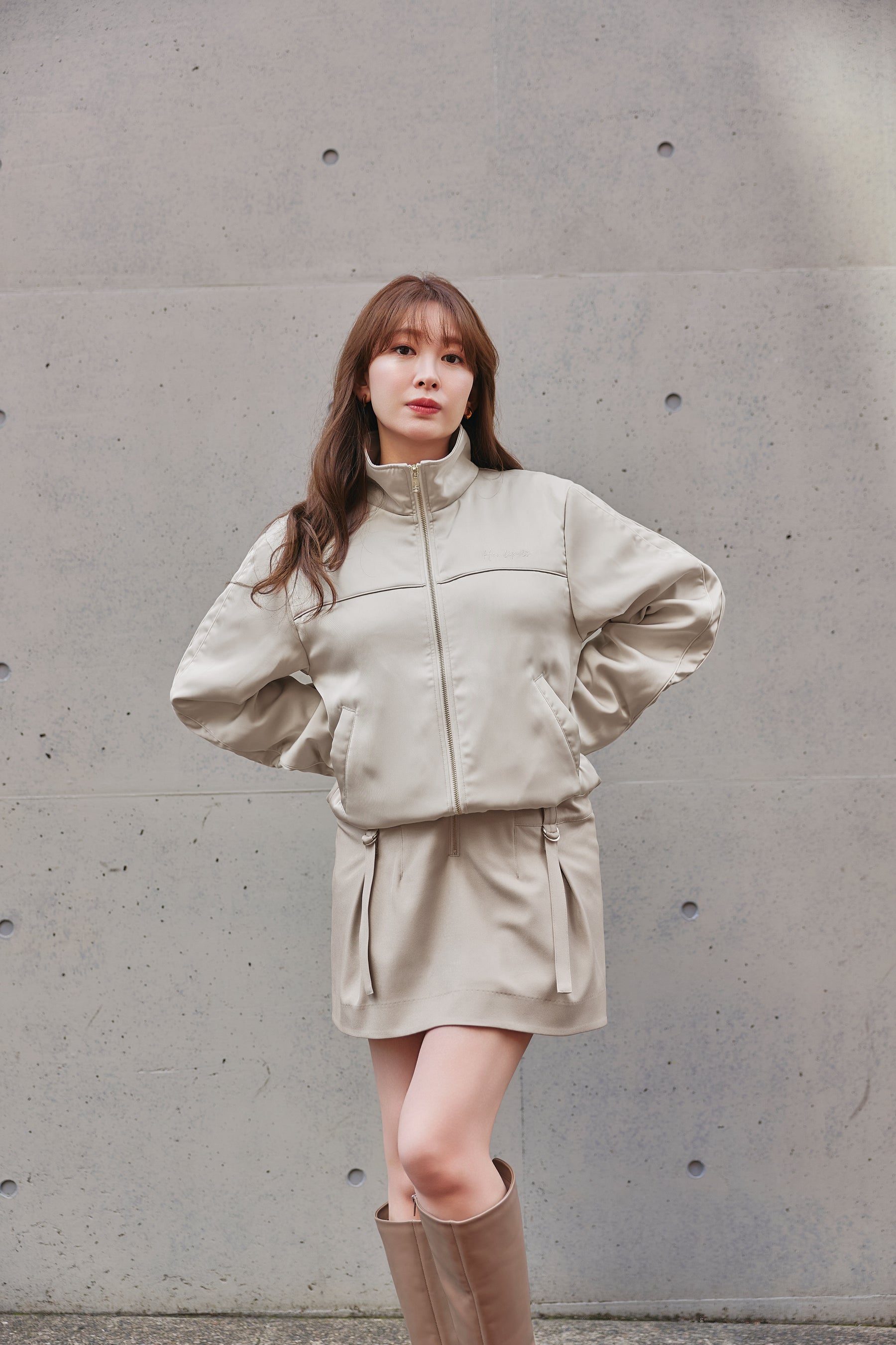 Front Zip Mini Skirt