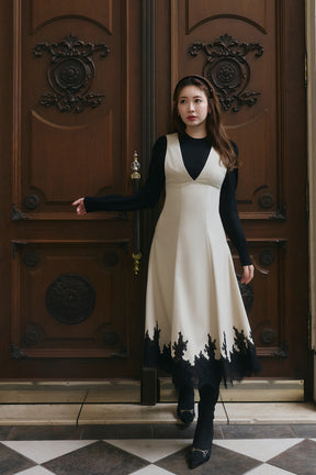 Florence Lace-Trim Jumper Dress