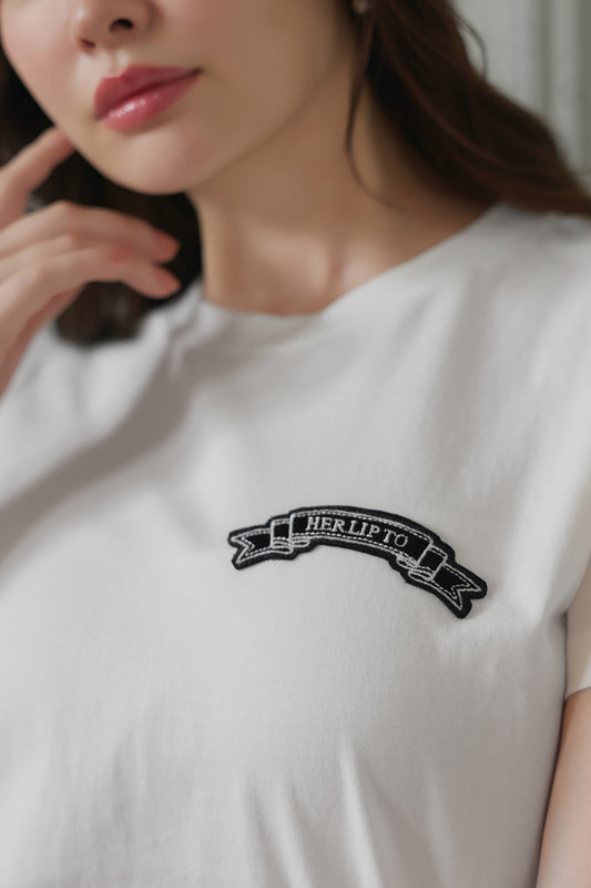 HLT Bow-Embroidered Tee
