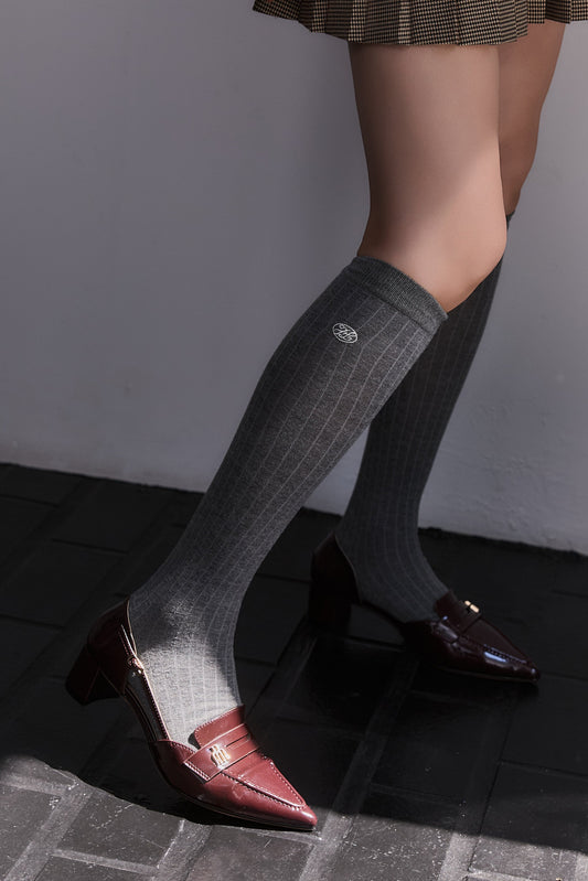 Logo Embroidered Long Socks