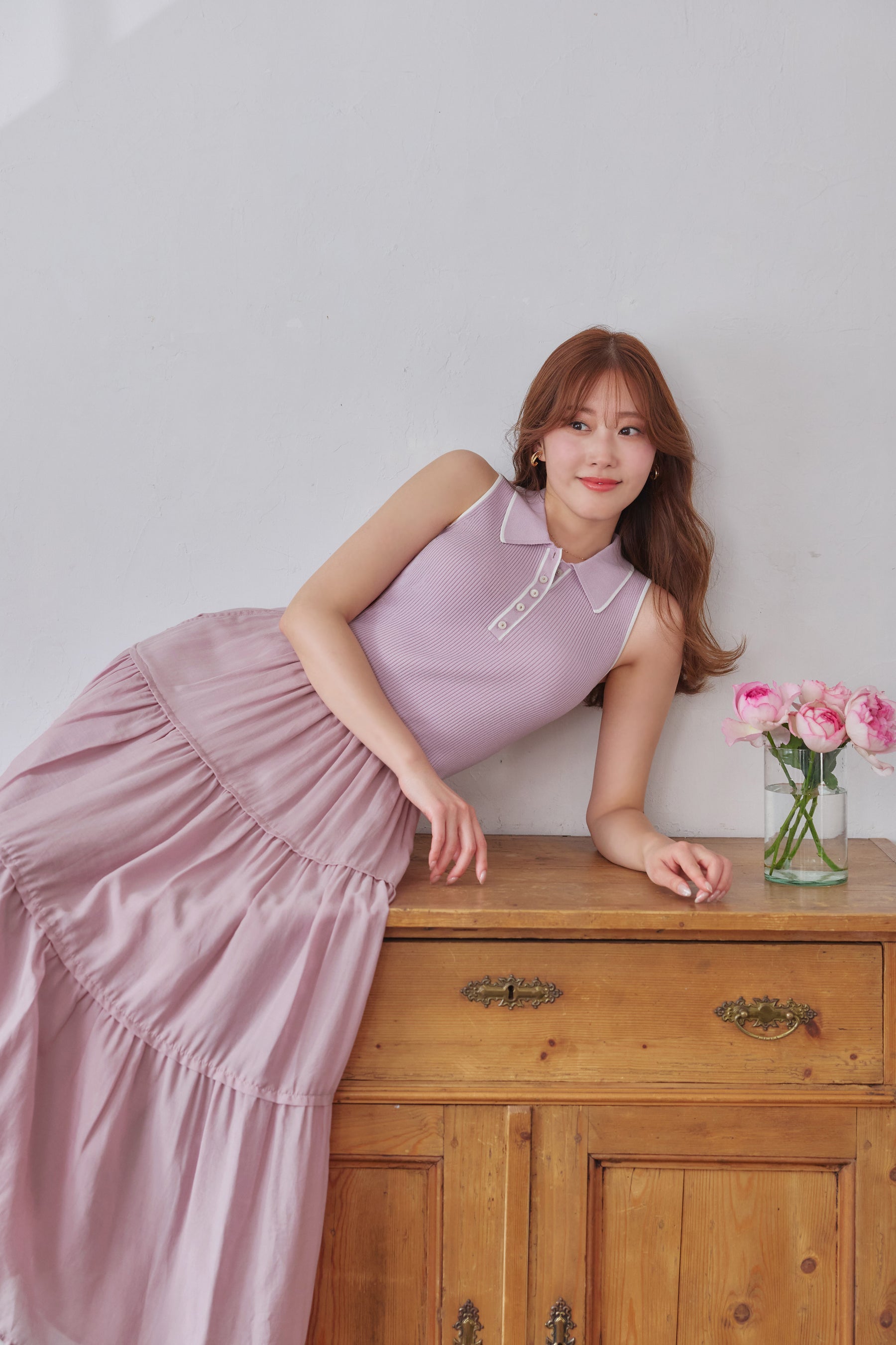 ［FOR HER］Jules Knit Docking Tiered Dress