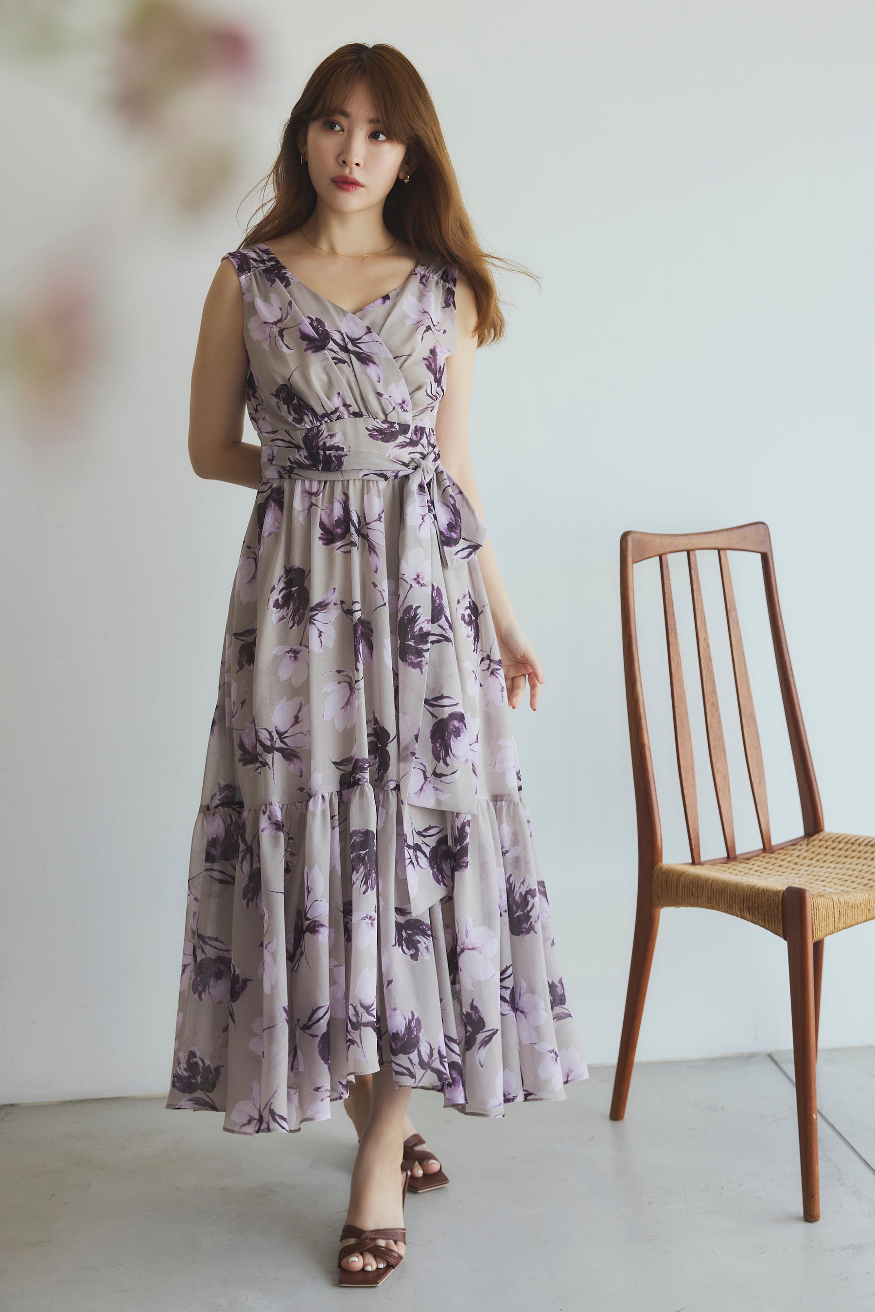 [New color] Anemone Cache-Coeur Long Dress